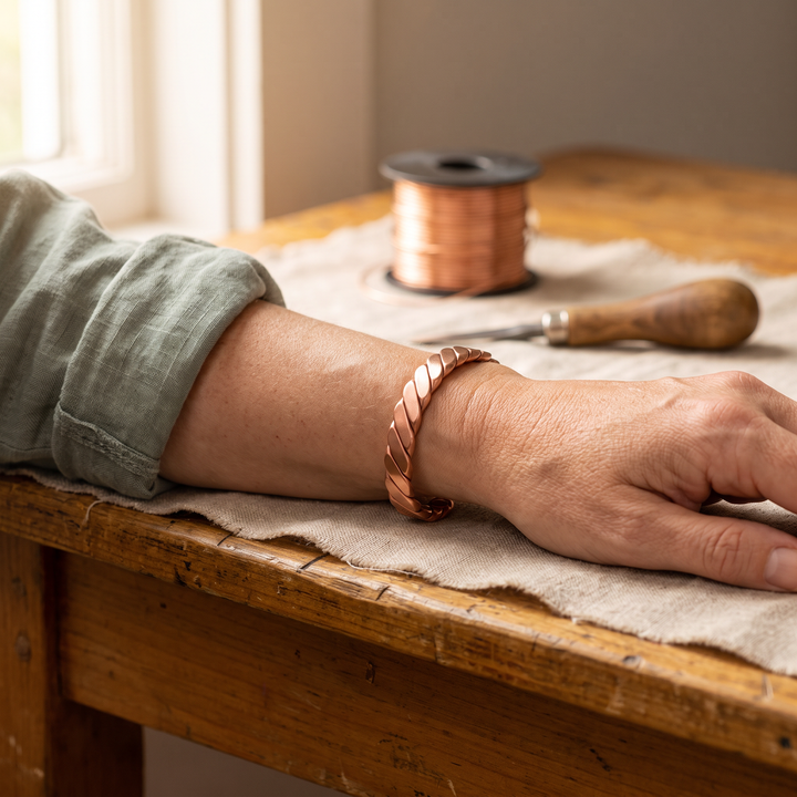Chloé's Moss Copper Bracelet