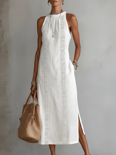 isabelle natural linen midi dress product info and reviews Jimena™ graduation gift Kavya (first model) is Flying Maternity Dress for Color:Oyster Black